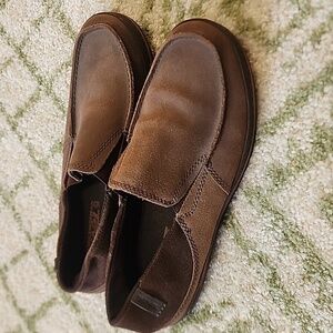 Teva Men’s Clifton Creek Brown Leather Slip On Loafers Size 7.5